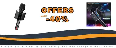 BONAOK G50 Portable Wireless Karaoke Microphone Black