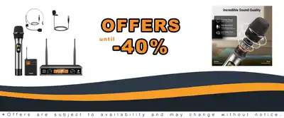 TONOR Wireless Microphone System 1 Cordless Mic 1 Headset